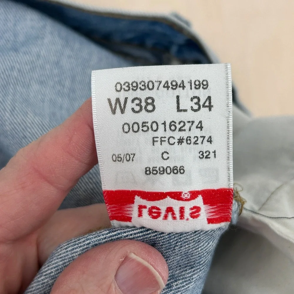 Mens Vtg 2000s 501 Straight Leg Jeans Button Fly Blue Denim Levis 38x34 Lot Of 2